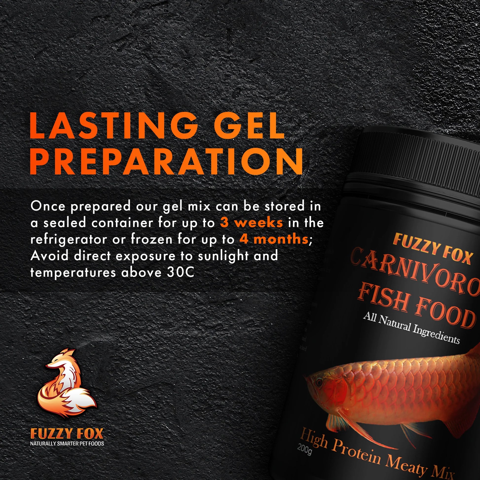 Fuzzy Fox Fish Carnivore Meaty Mix Gel Food Pre-mix – FishBits