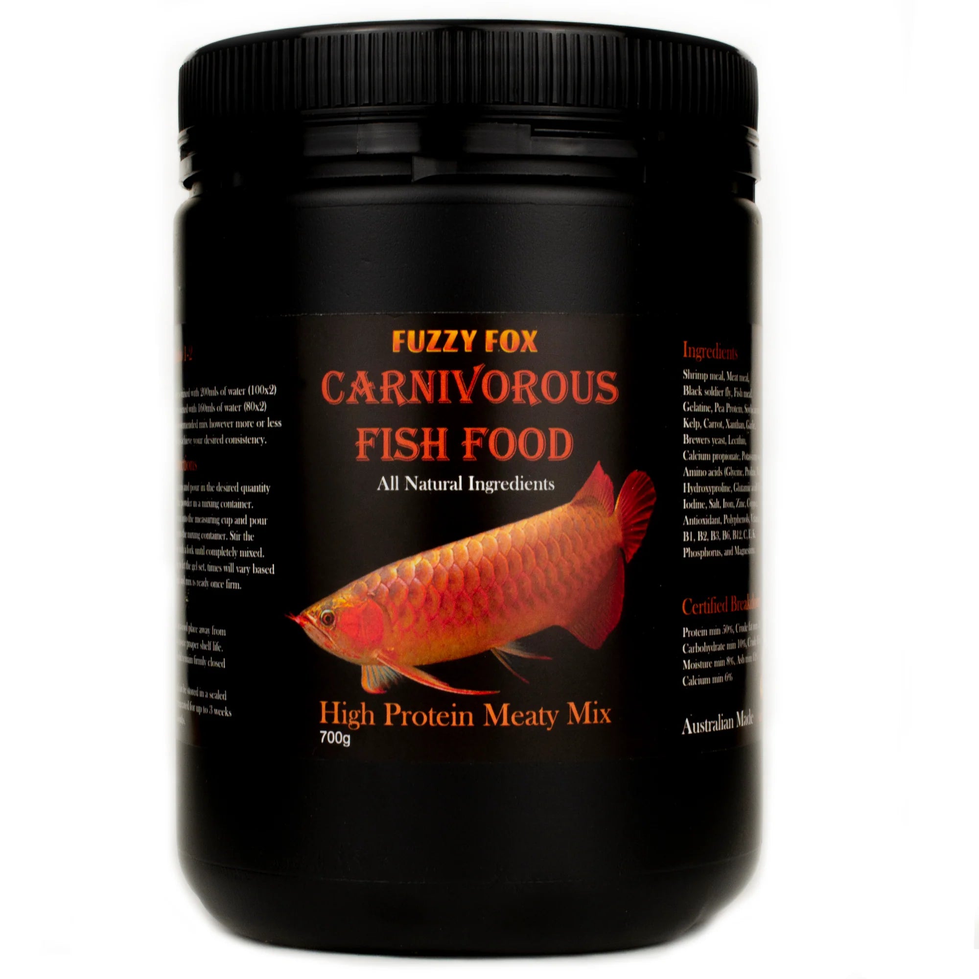 Fuzzy Fox Fish Carnivore Meaty Mix Gel Food Pre-mix – FishBits