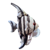 13cm x 22cm Zebra Angelfish Plushie
