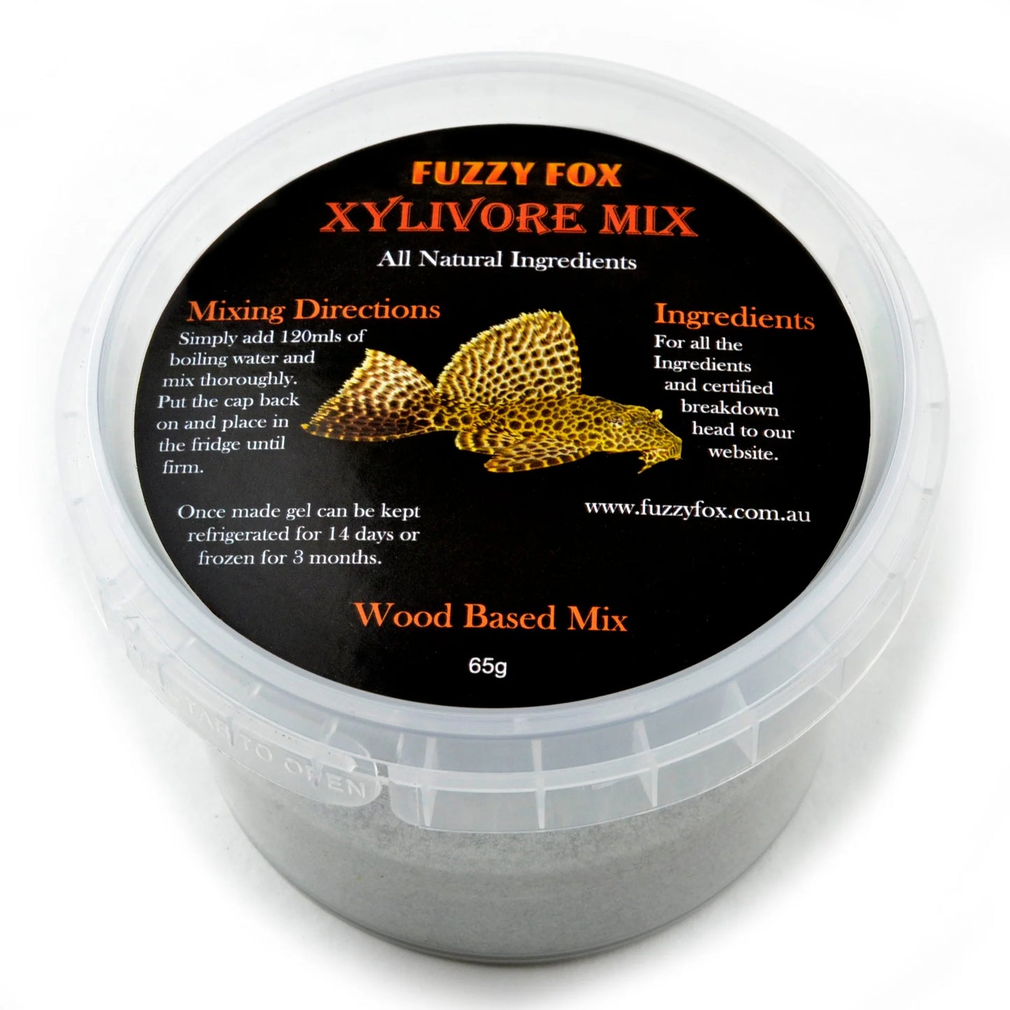 Fuzzy Fox Fish Xylivore Wood Based Gel Food Pre-mix