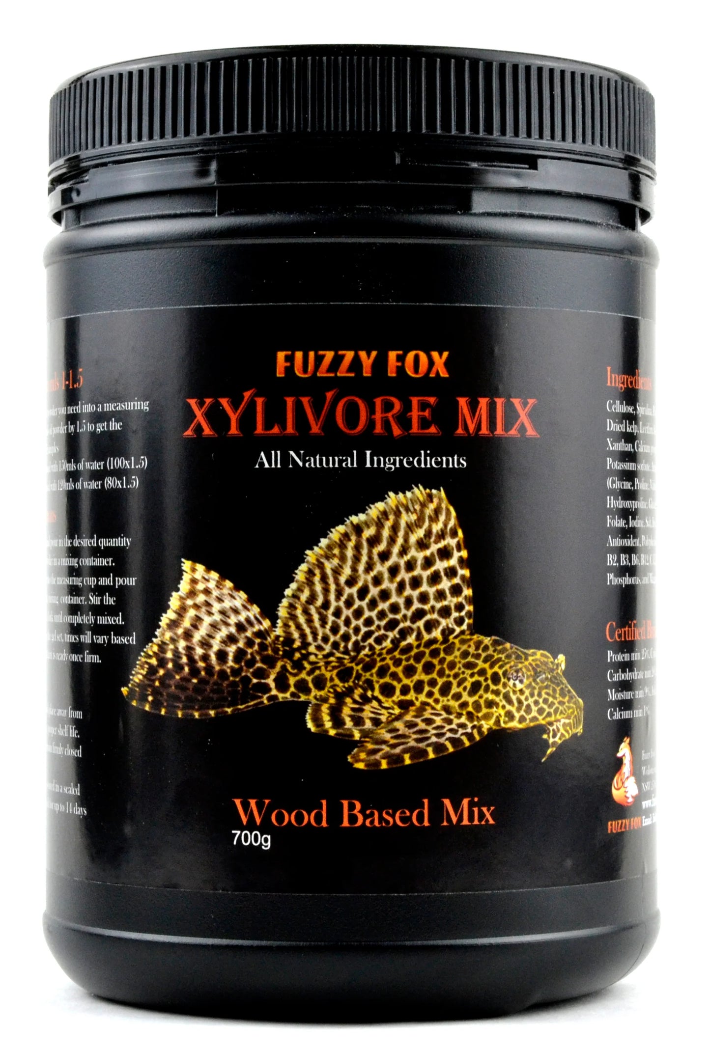 Fuzzy Fox Fish Xylivore Wood Based Gel Food Pre-mix