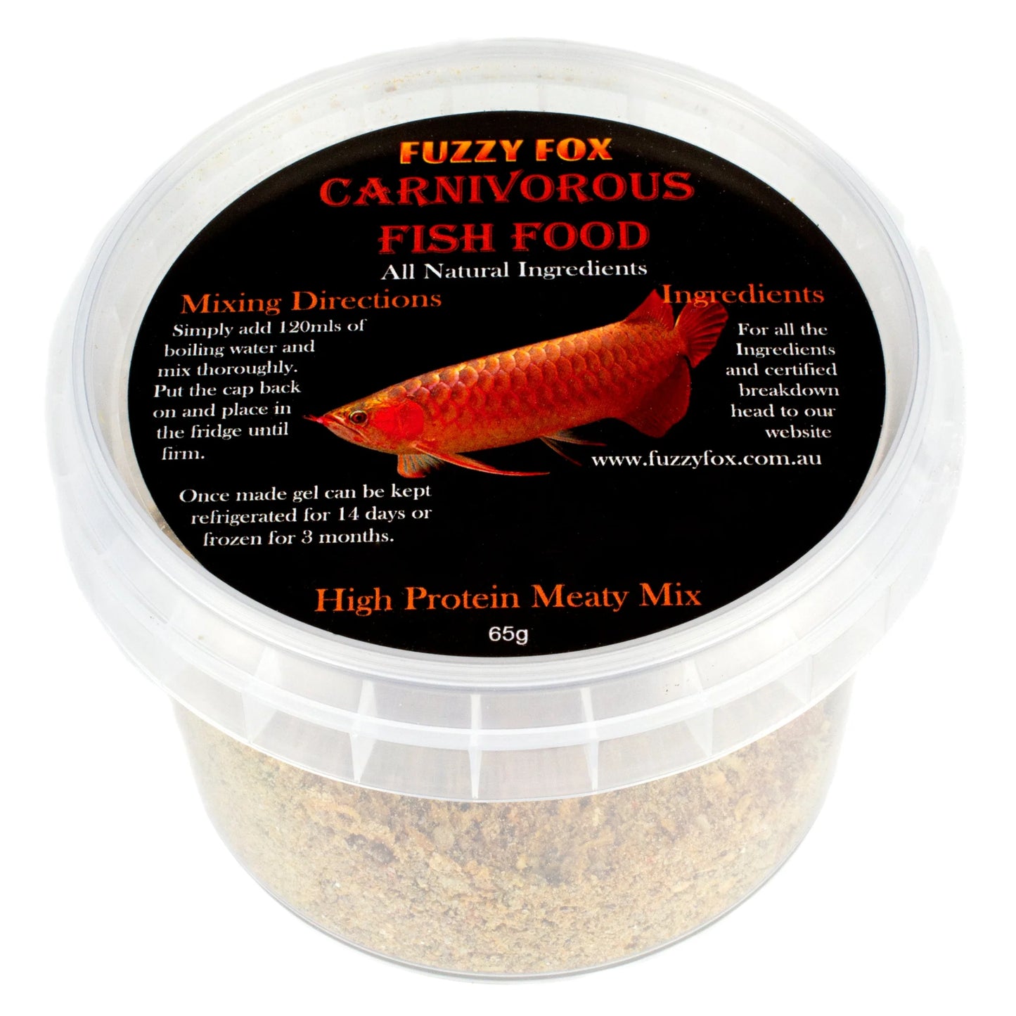 Fuzzy Fox Fish Carnivore Meaty Mix Gel Food Pre-mix
