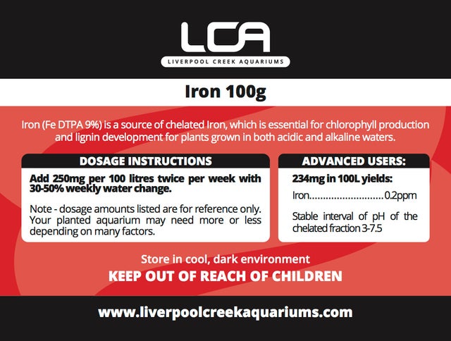 LCA Iron (DTPA) 100g Dry