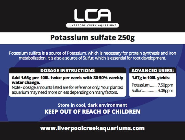 LCA Potassium Sulfate Dry